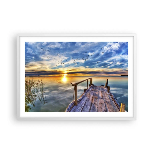 Poster in einem weißen Rahmen - Der Wind geht zur Ruhe - 70x50 cm