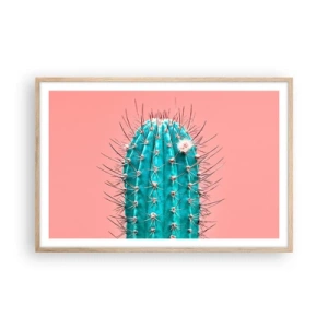 Poster in einem Rahmen aus heller Eiche - Schau einfach hin - 91x61 cm