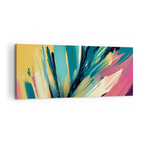 Bild auf Leinwand - Leinwandbild - Komposition – eine Explosion der Freude - 100x40 cm