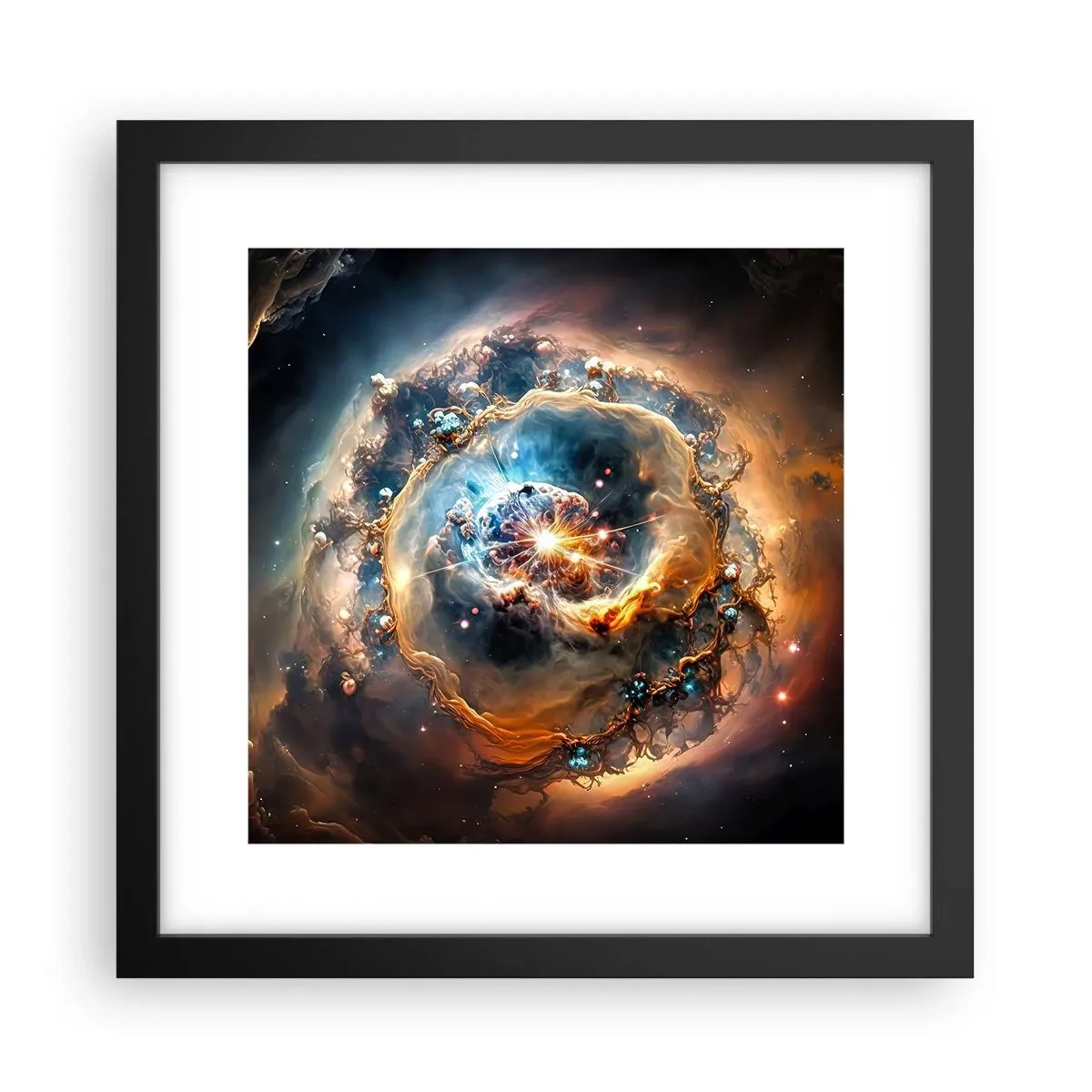 Poster in einem schwarzem Rahmen - Anfang - 30x30 cm