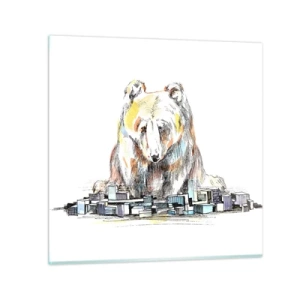 Glasbild - Bild auf glas - Wie kann man so leben? - 30x30 cm