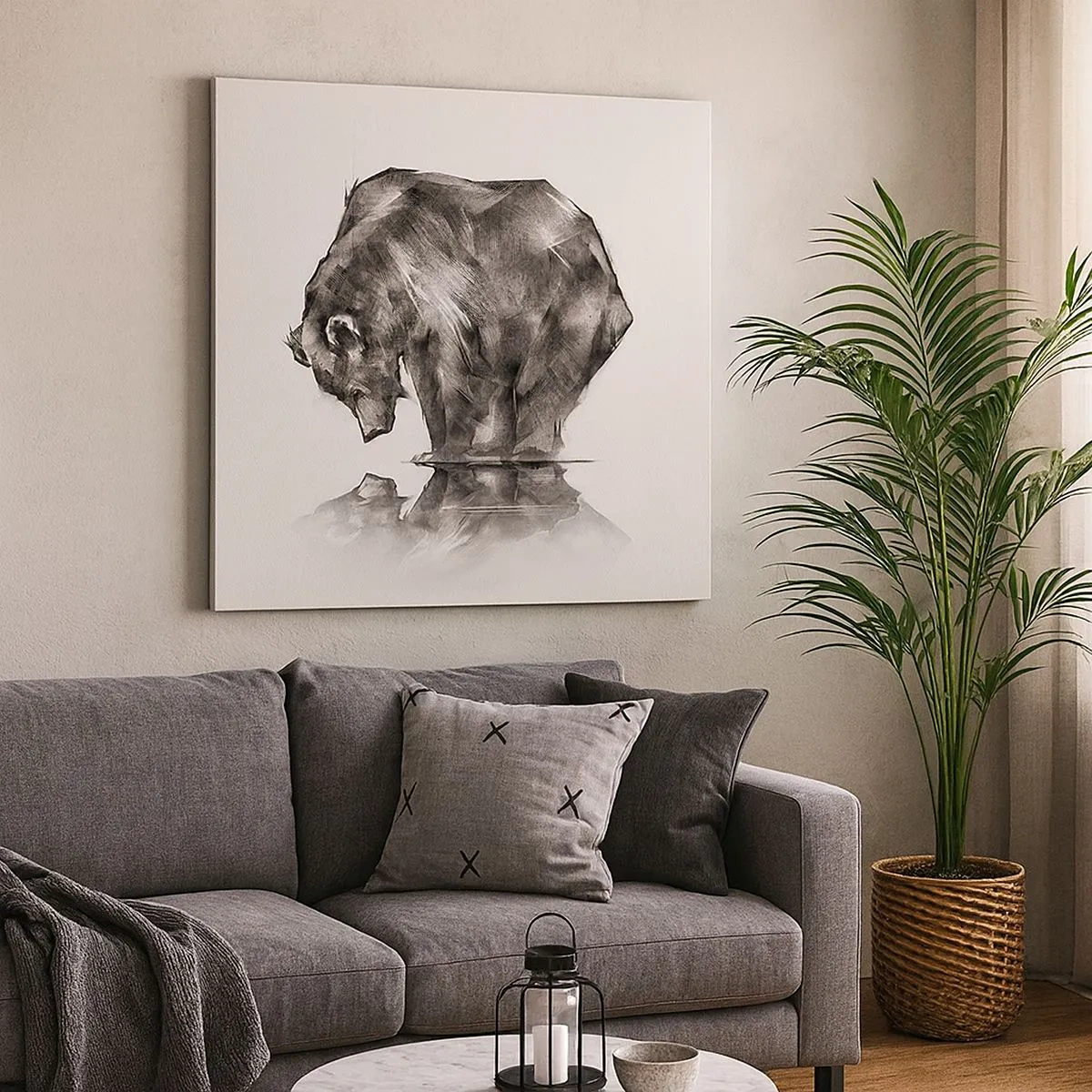 Bild auf Leinwand - Leinwandbild - Schön, jemanden in der Nähe zu sehen - 30x30 cm