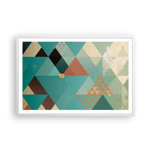 Poster in einem weißen Rahmen - Einheit der Vielheit, Vielheit der Einheit - 91x61 cm