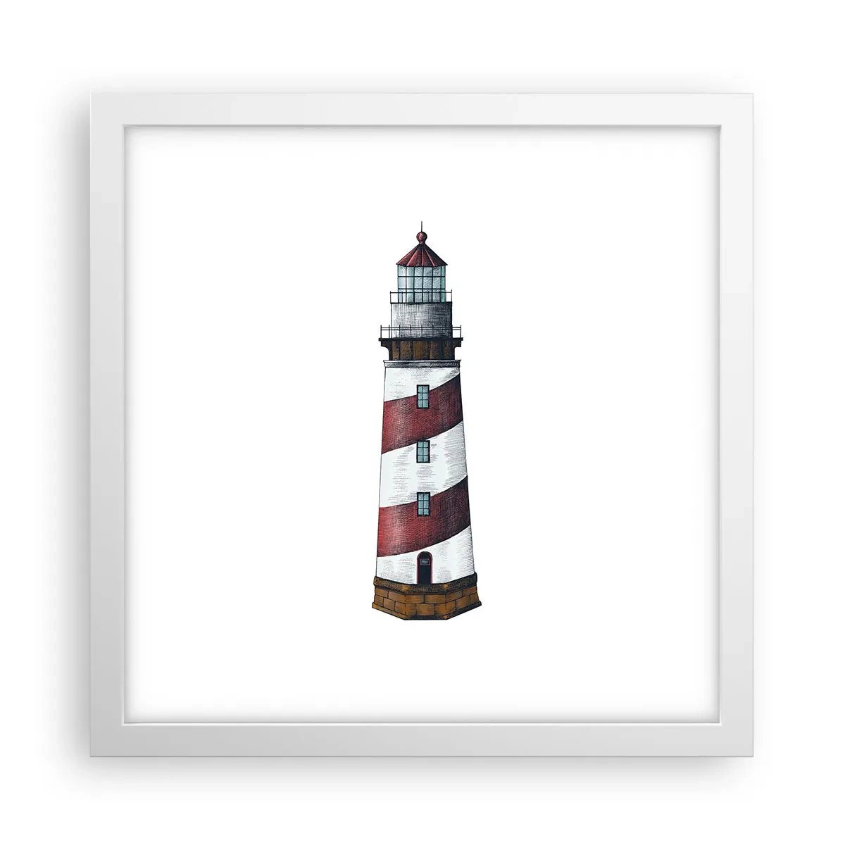 Poster in einem weißen Rahmen - Immer auf der Hut - 30x30 cm