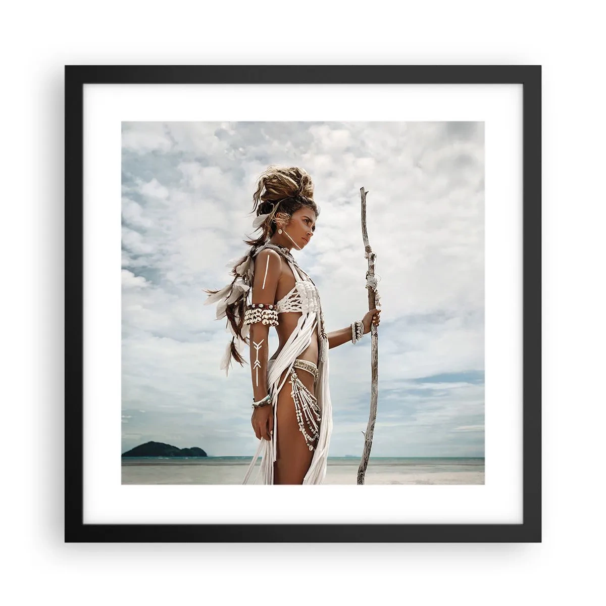 Poster in einem schwarzem Rahmen - Königin der Tropen - 40x40 cm