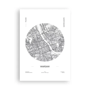 Poster - Anatomie von Warschau - 70x100 cm