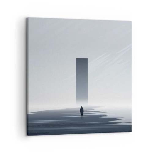 Bild auf Leinwand - Leinwandbild - Chance oder Bedrohung? - 60x60 cm