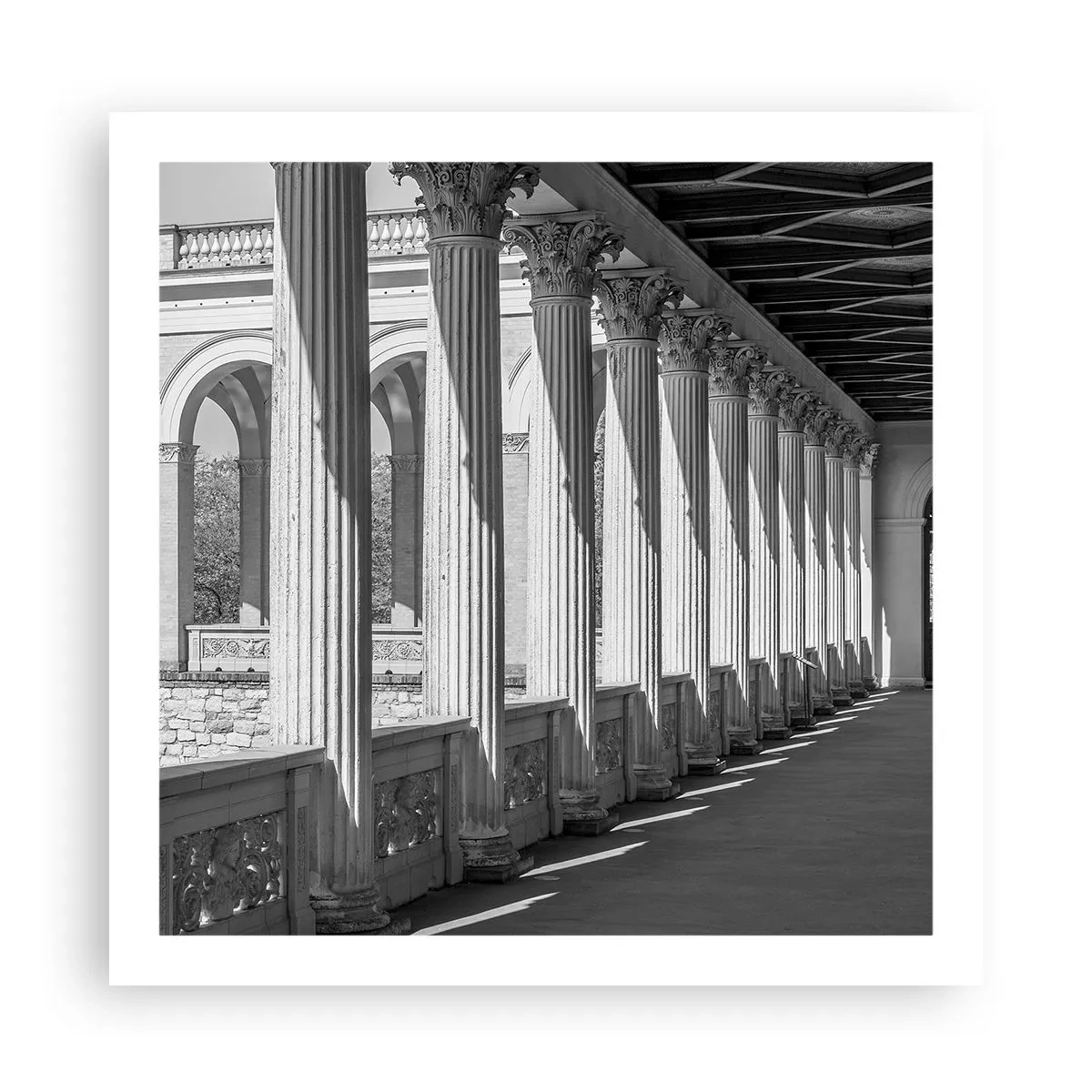 Poster - Sonnige Arkade - 60x60 cm