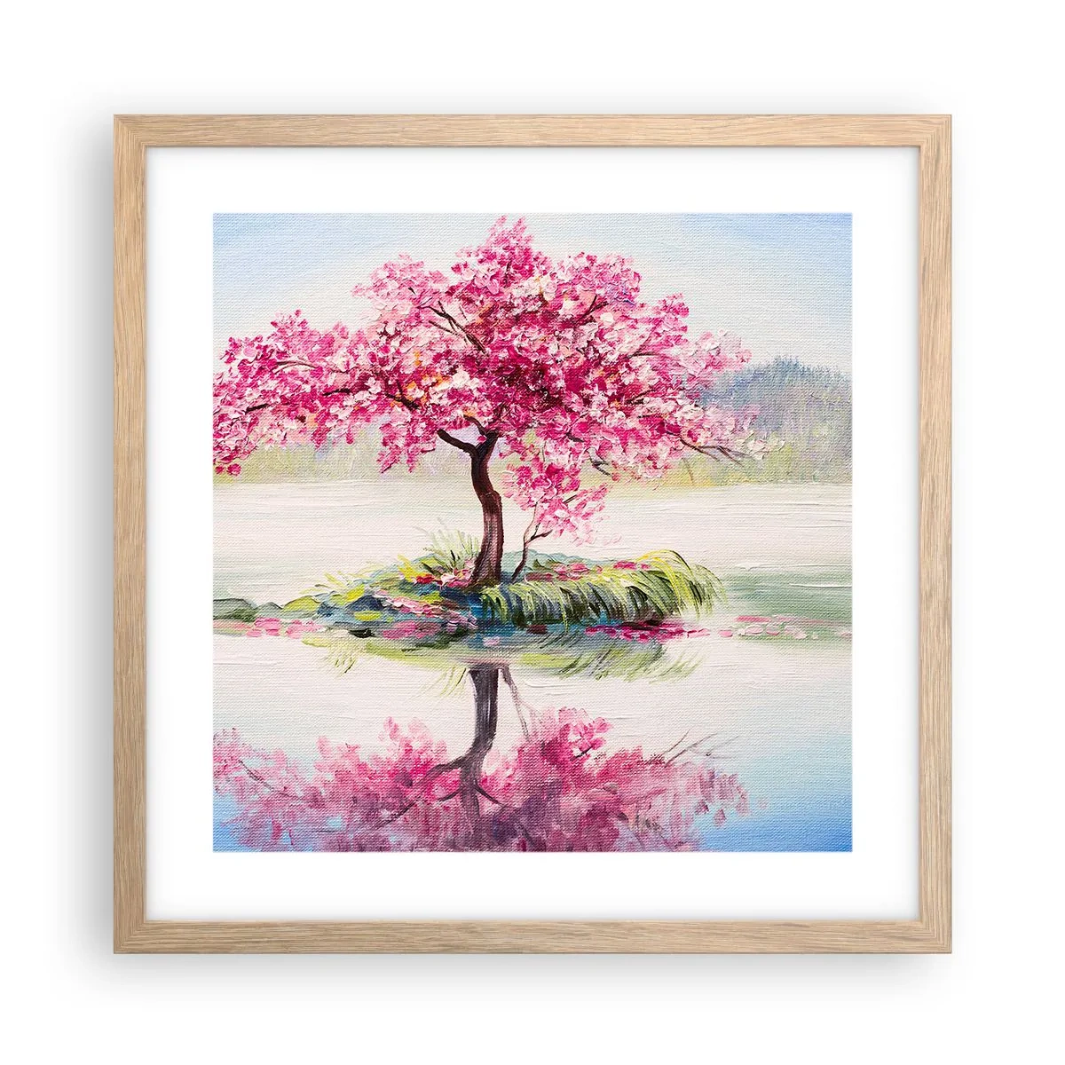 Poster in einem Rahmen aus heller Eiche - Der Ritus des Frühlings - 40x40 cm