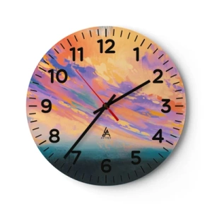 Wanduhr - Glasuhr - Die Anziehungskraft - 40x40 cm