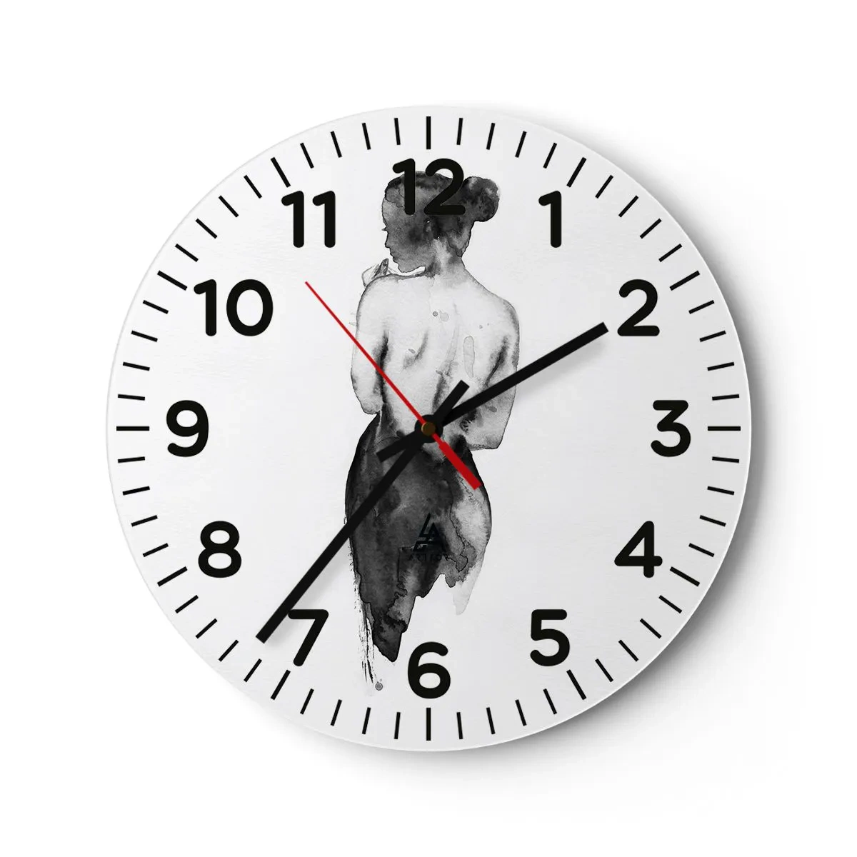 Wanduhr - Glasuhr - Bei ihr verschwindet die Welt - 30x30 cm