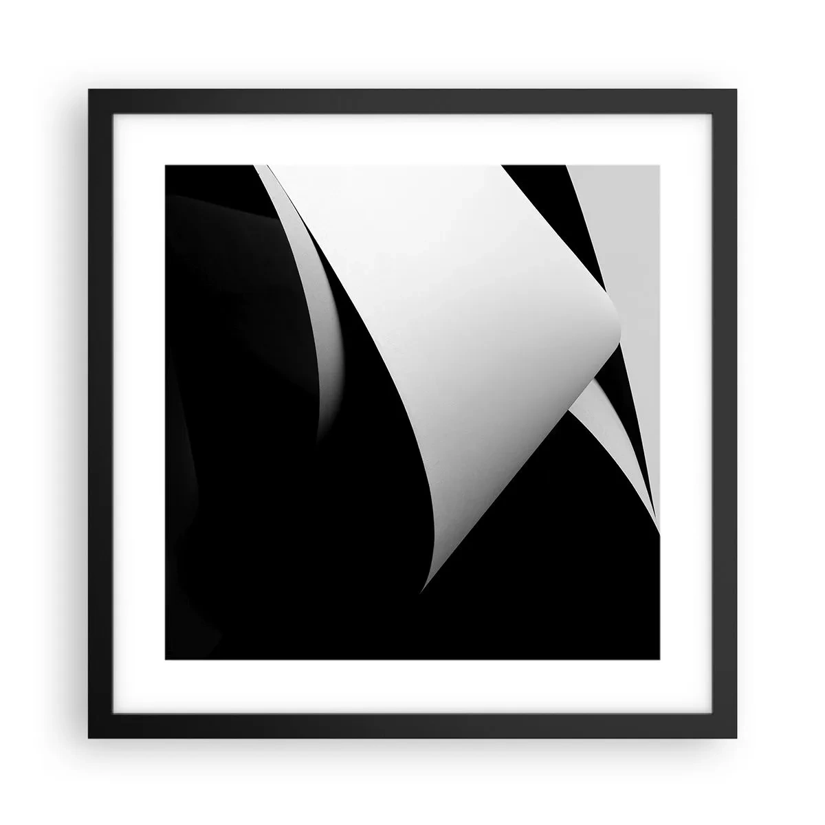 Poster in einem schwarzem Rahmen - Lichtflächen aus der Schattentiefe - 40x40 cm