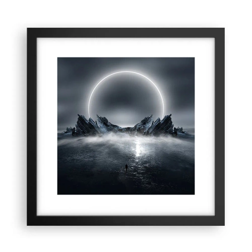 Poster in einem schwarzem Rahmen - Ende der Geschichte - 30x30 cm