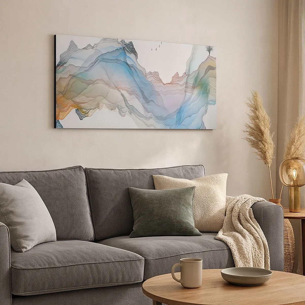 Bild auf Leinwand - Leinwandbild - Zu den Kristallbergen - 100x40 cm