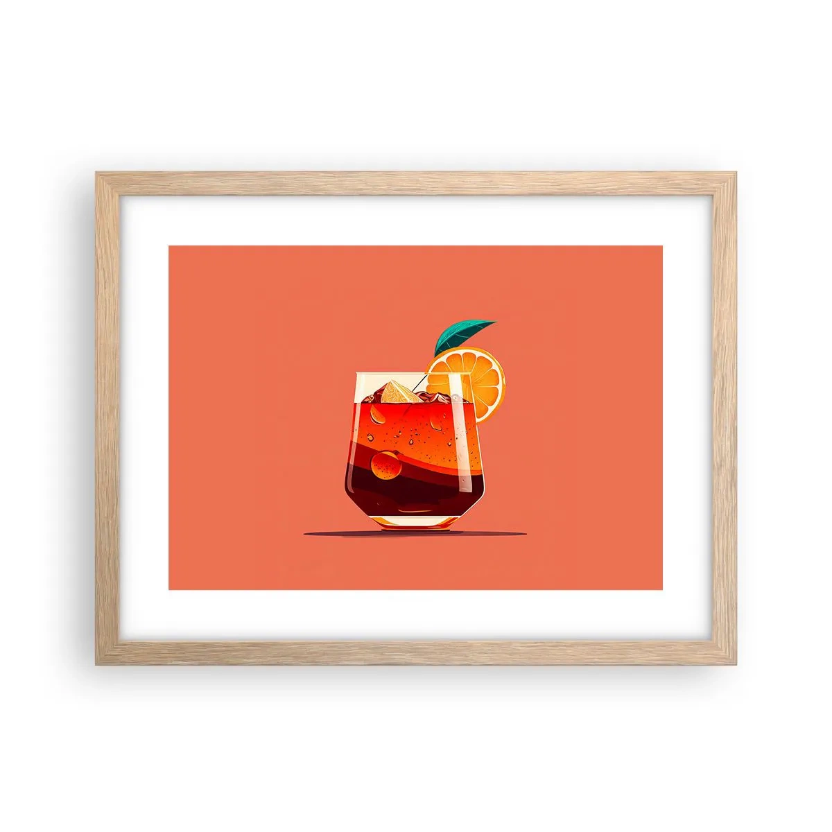 Poster in einem Rahmen aus heller Eiche - Sommerliche Erfrischung - 40x30 cm