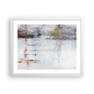 Poster in einem weißen Rahmen - Hinter dem Luftvorhang - 50x40 cm