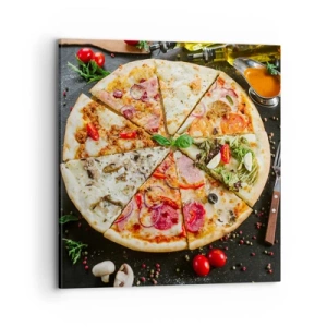 Bild auf Leinwand - Leinwandbild - Eine Reihe von Geschmacksrichtungen - 70x70 cm