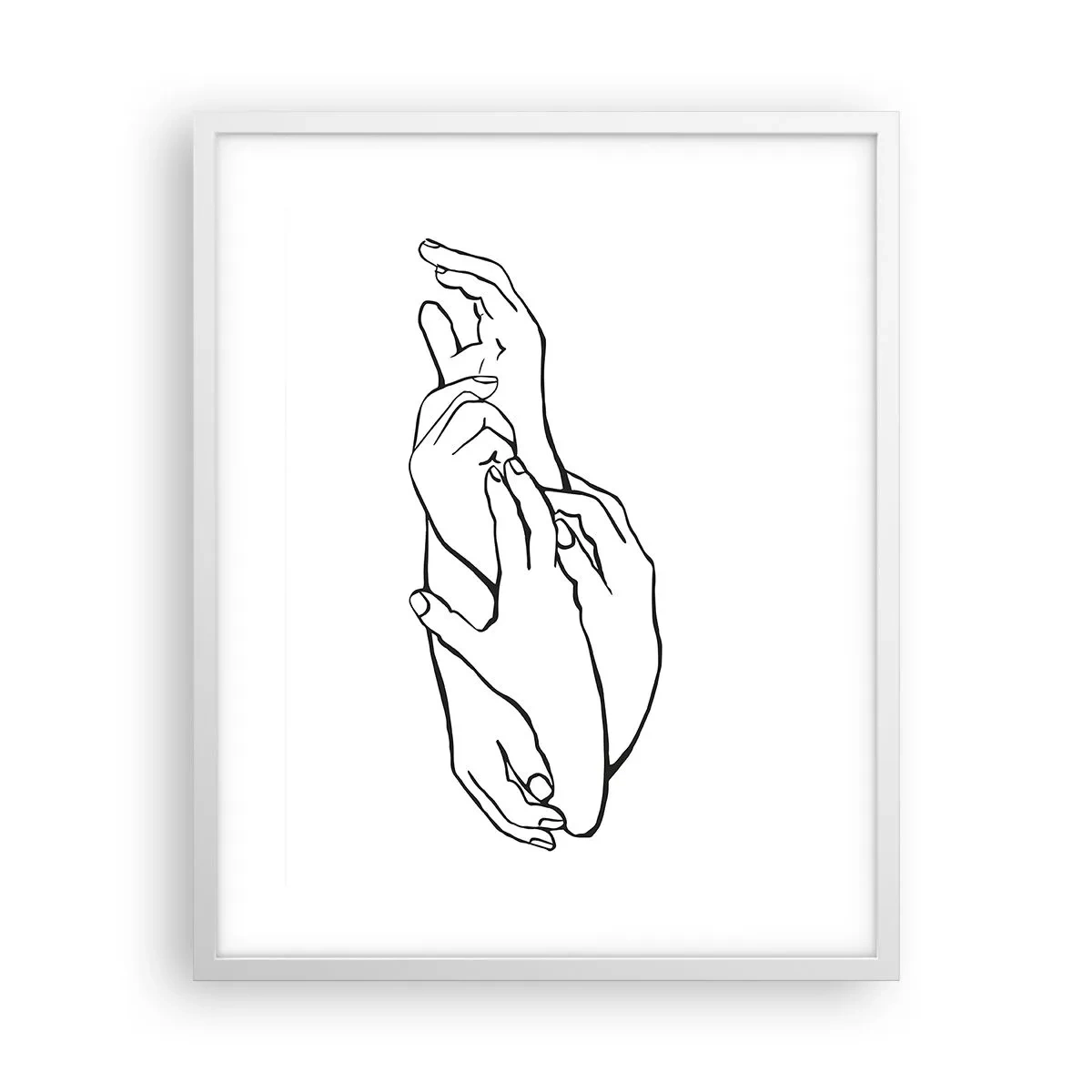 Poster in einem weißen Rahmen - Gute Geste - 40x50 cm