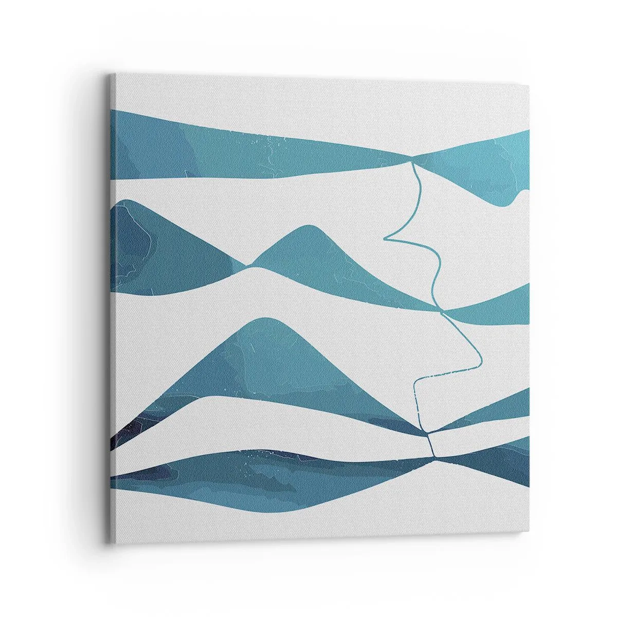 Bild auf Leinwand - Leinwandbild - Abstraktion: türkisfarbene Verbindung - 70x70 cm