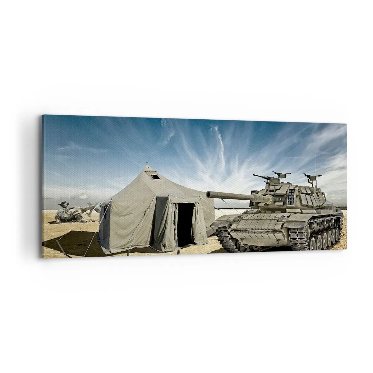 Bild auf Leinwand - Leinwandbild - Ein militärischer Traum - 100x40 cm