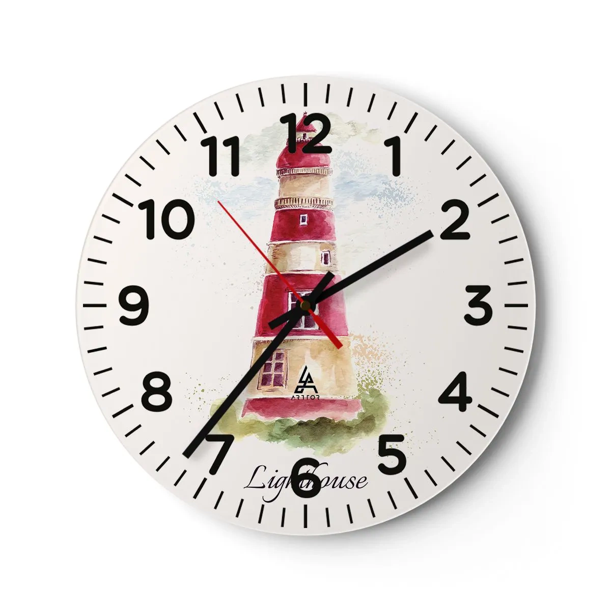 Wanduhr - Glasuhr - Das Wetter ringsum ist immer gut - 30x30 cm