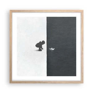 Poster in einem Rahmen aus heller Eiche - Tolle Expedition - 50x50 cm