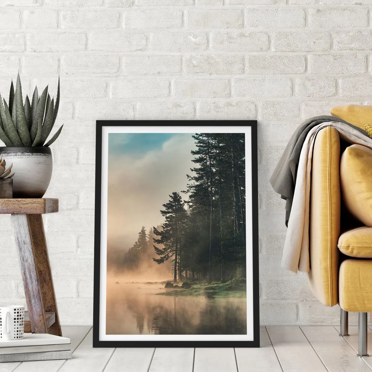 Poster in einem schwarzem Rahmen - Die Geburt des Tages - 70x100 cm