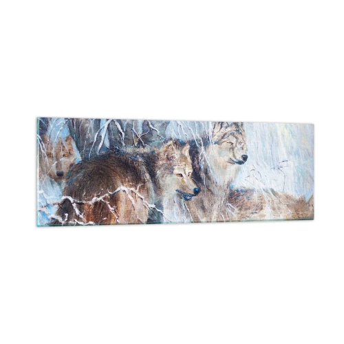Glasbild - Bild auf glas - Beachtung! Hier kommt ... - 90x30 cm