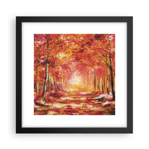 Poster in einem schwarzem Rahmen - Kupferwald - 30x30 cm