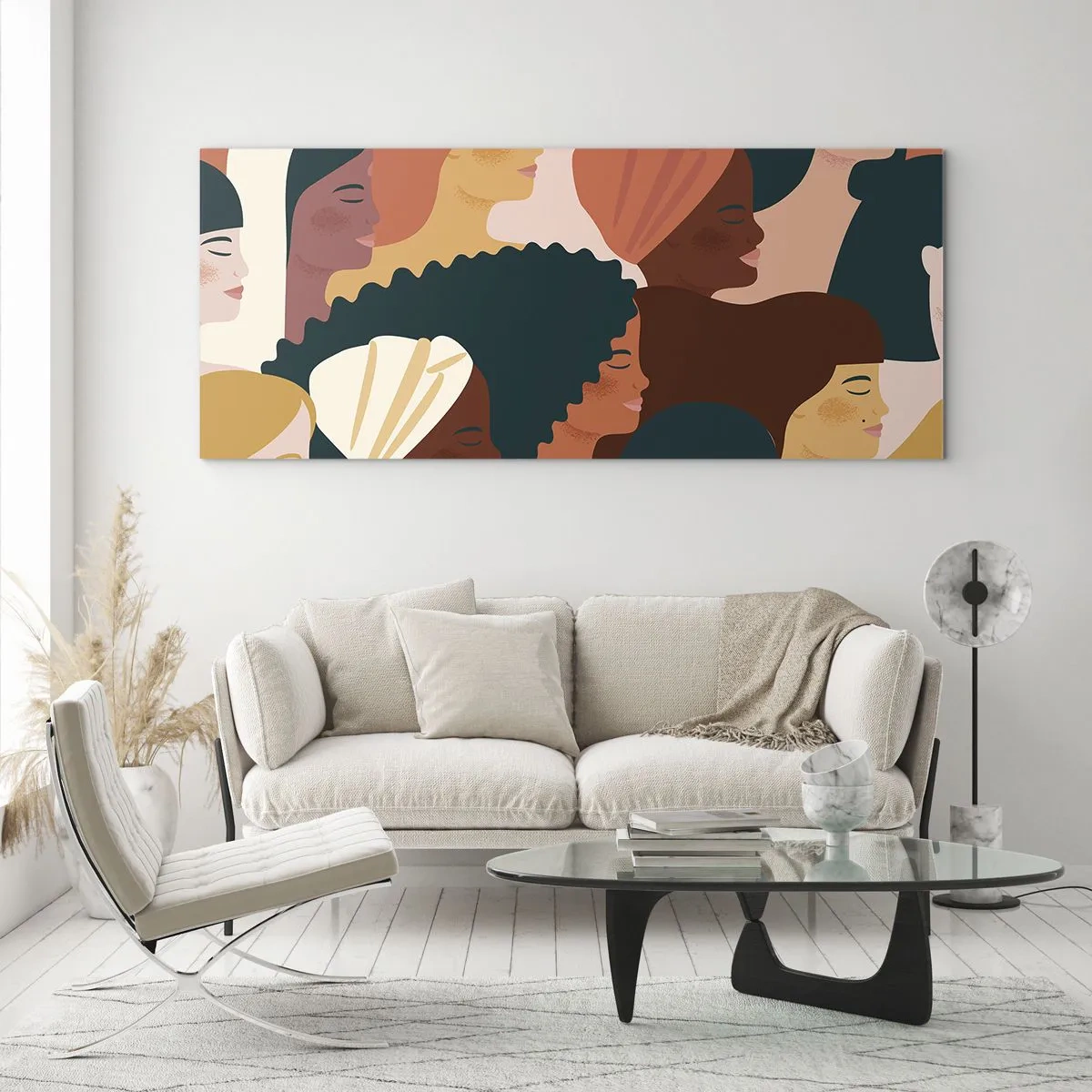Glasbild - Bild auf glas - Nur Weiblichkeit - 100x40 cm