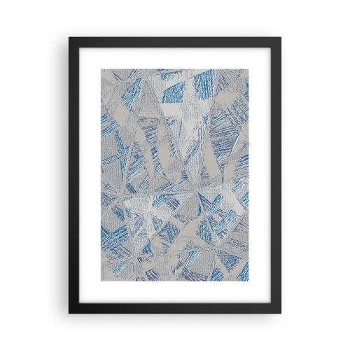 Poster in einem schwarzem Rahmen - In einem blaugrauen Labyrinth - 30x40 cm