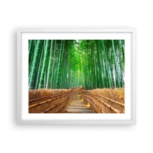 Poster in einem weißen Rahmen - Die Essenz der asiatischen Natur - 50x40 cm