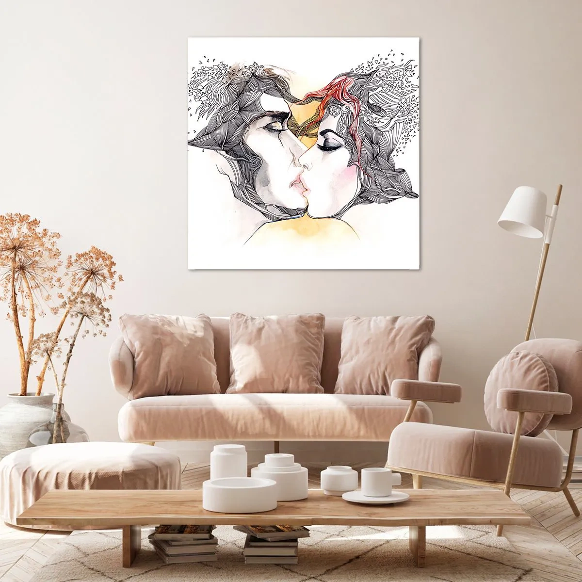 Bild auf Leinwand - Leinwandbild - Die Welt existiert nicht - 50x50 cm