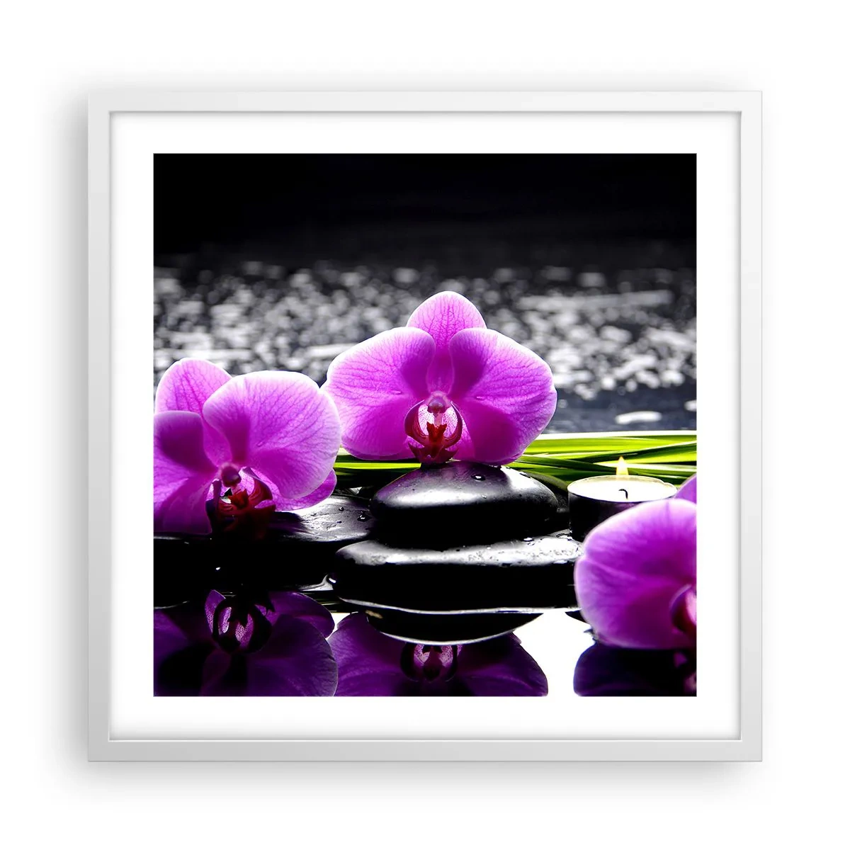 Poster in einem weißen Rahmen - In Ruhe ertrinken - 50x50 cm