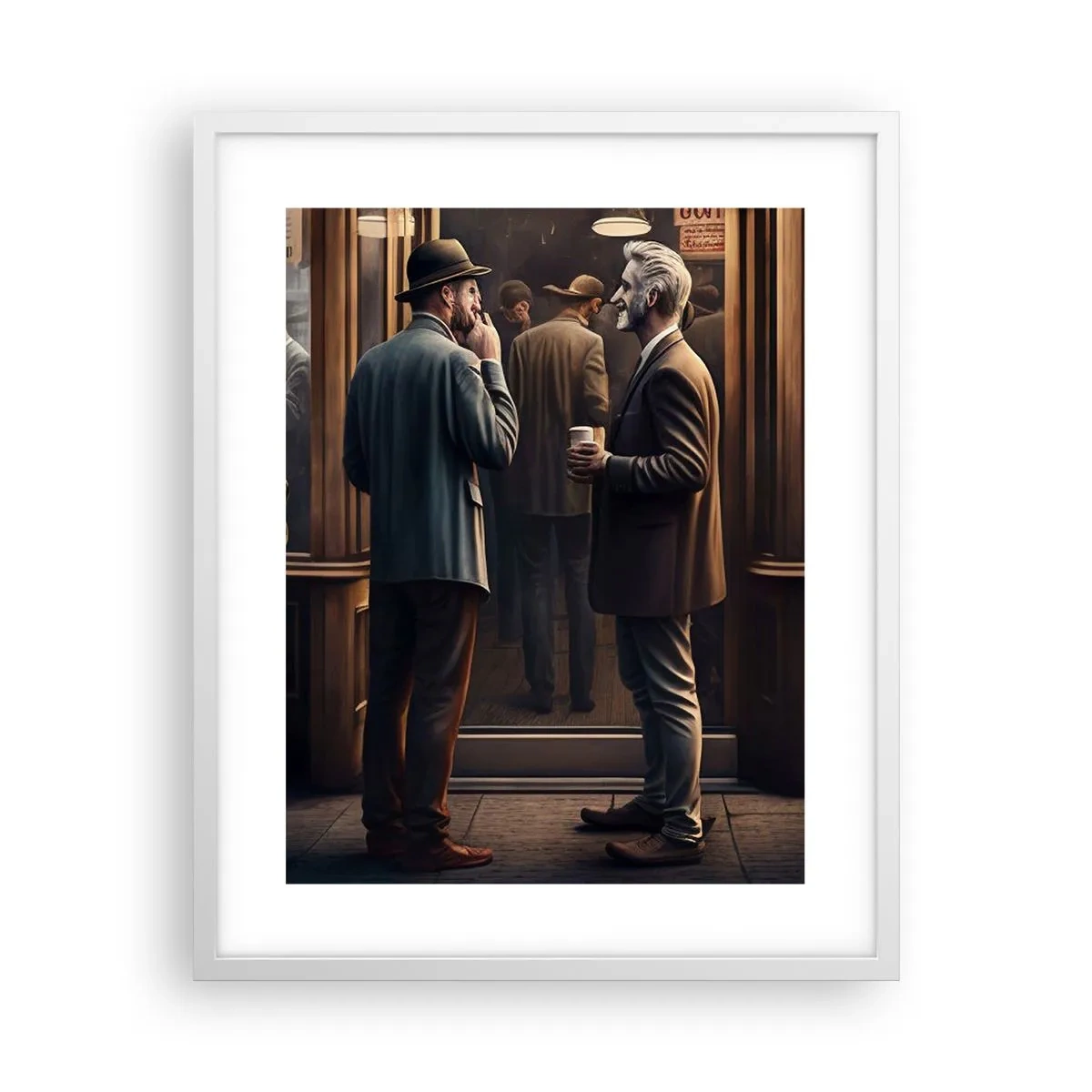 Poster in einem weißen Rahmen - Gute Zeit des Tages - 40x50 cm