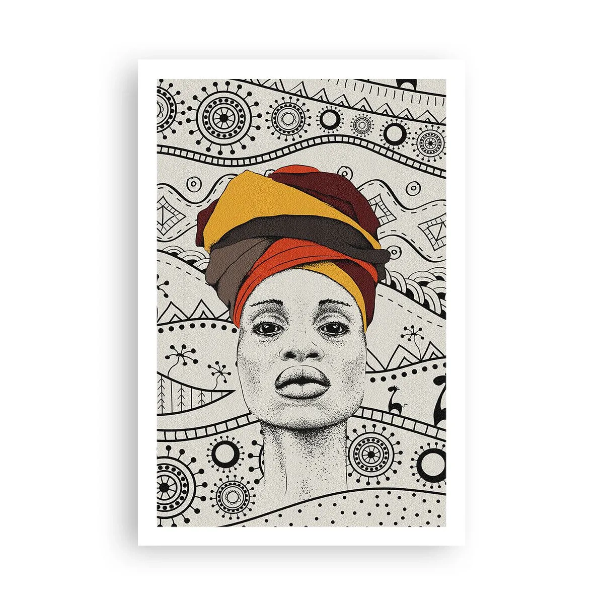 Poster - Afrikanisches Porträt - 61x91 cm