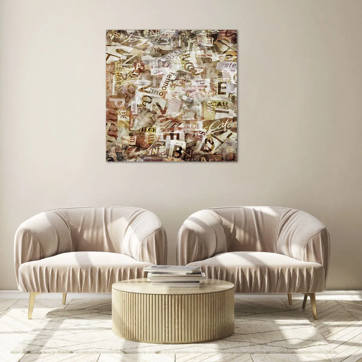 Glasbild - Bild auf glas - Ich vereinige das Geschwätz - 60x60 cm