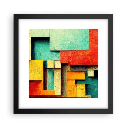 Poster in einem schwarzem Rahmen - Festival der rechten Winkel - 30x30 cm