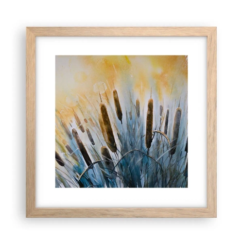 Poster in einem Rahmen aus heller Eiche - Die Kälte des Wassers, die Hitze der Sonne - 30x30 cm