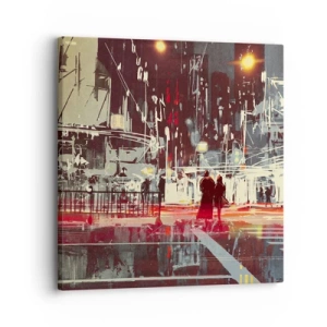 Bild auf Leinwand - Leinwandbild - Eine große Stadtüberquerung - 30x30 cm