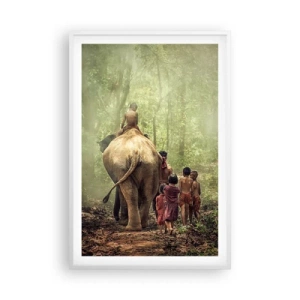 Poster in einem weißen Rahmen - Neues Dschungelbuch - 61x91 cm