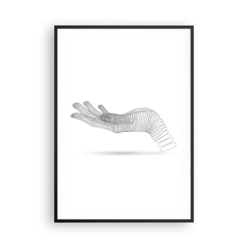 Poster in einem schwarzem Rahmen - Federnde Hand - 70x100 cm