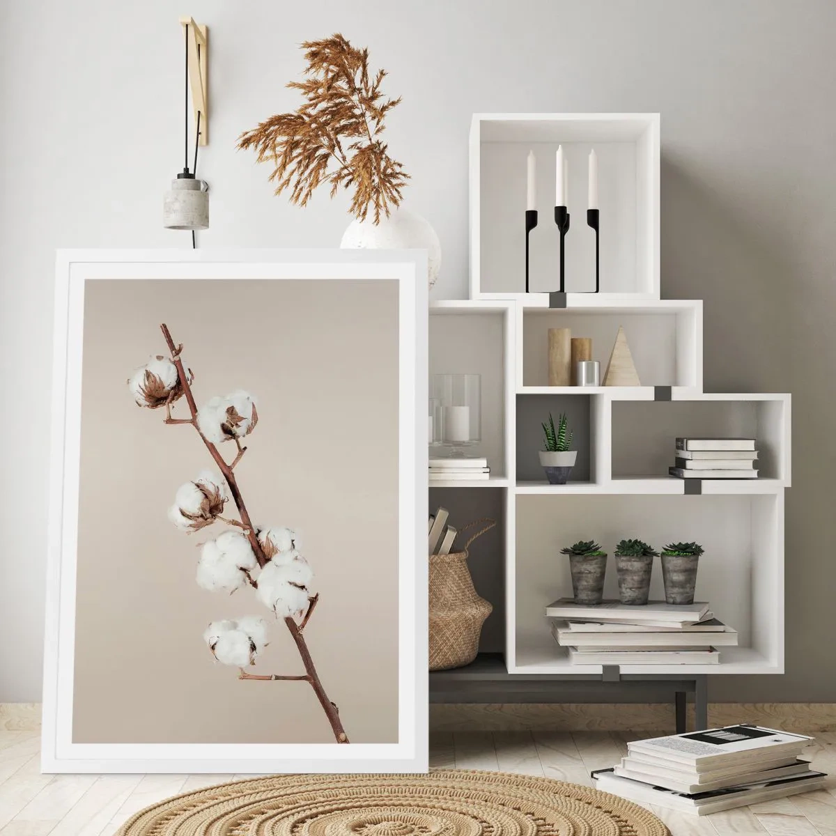 Poster in einem weißen Rahmen - An der Quelle der Weichheit - 61x91 cm