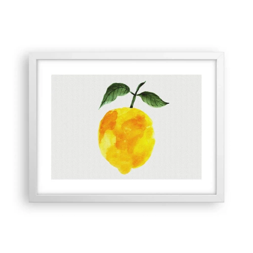 Poster in einem weißen Rahmen - So schmeckt man die Sonne - 40x30 cm