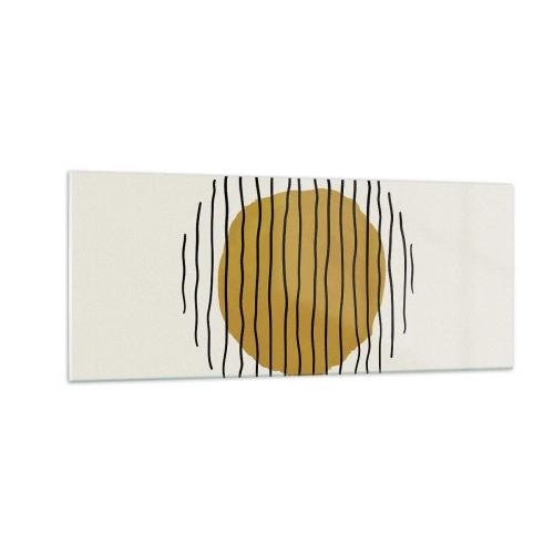 Glasbild - Bild auf glas - Abstraktion, die vor Hitze zittert - 100x40 cm