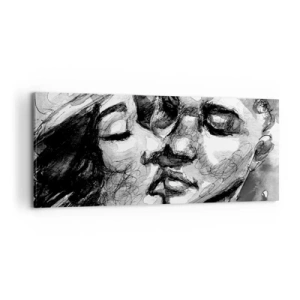 Bild auf Leinwand - Leinwandbild - Zärtlicher Moment - 100x40 cm