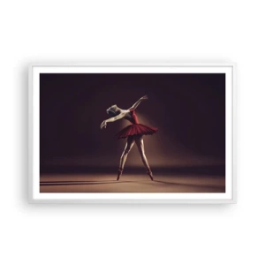 Poster in einem weißen Rahmen - Eine Primaballerina - 91x61 cm
