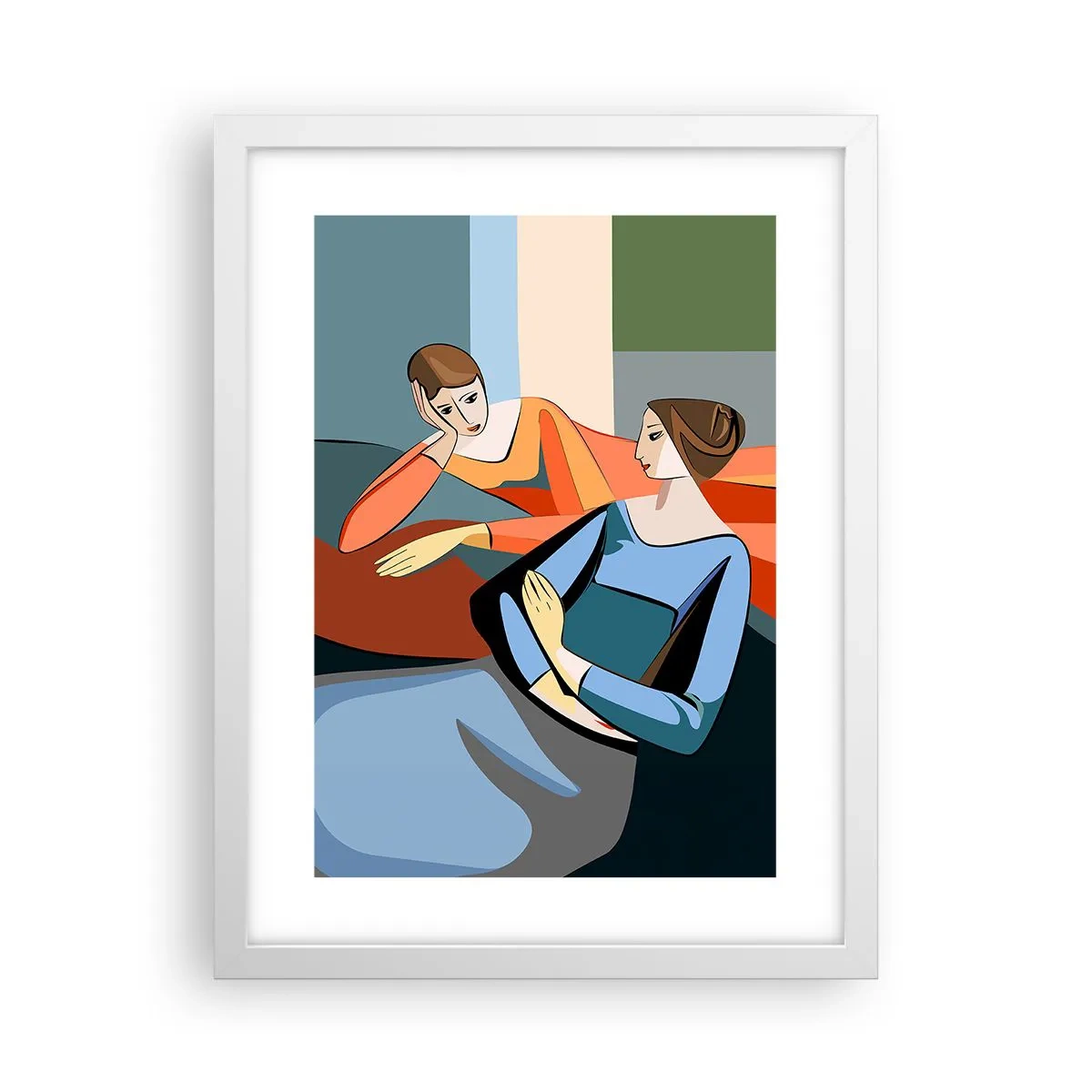 Poster in einem weißen Rahmen - Moment der Zuversicht - 30x40 cm