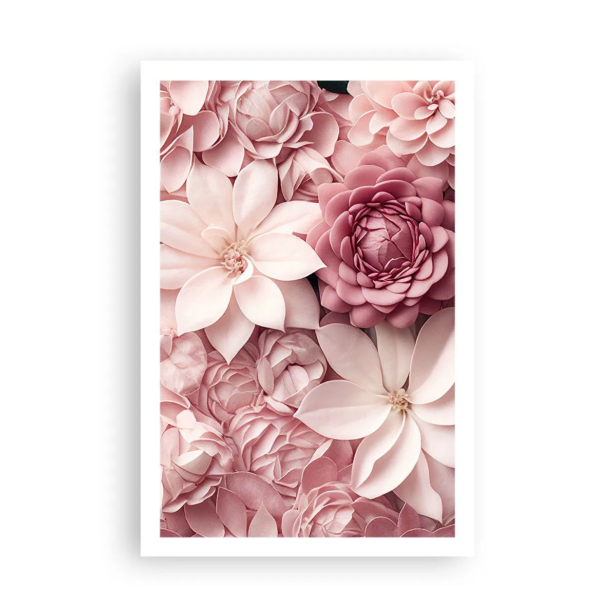 Poster - In rosa Blütenblättern - 61x91 cm