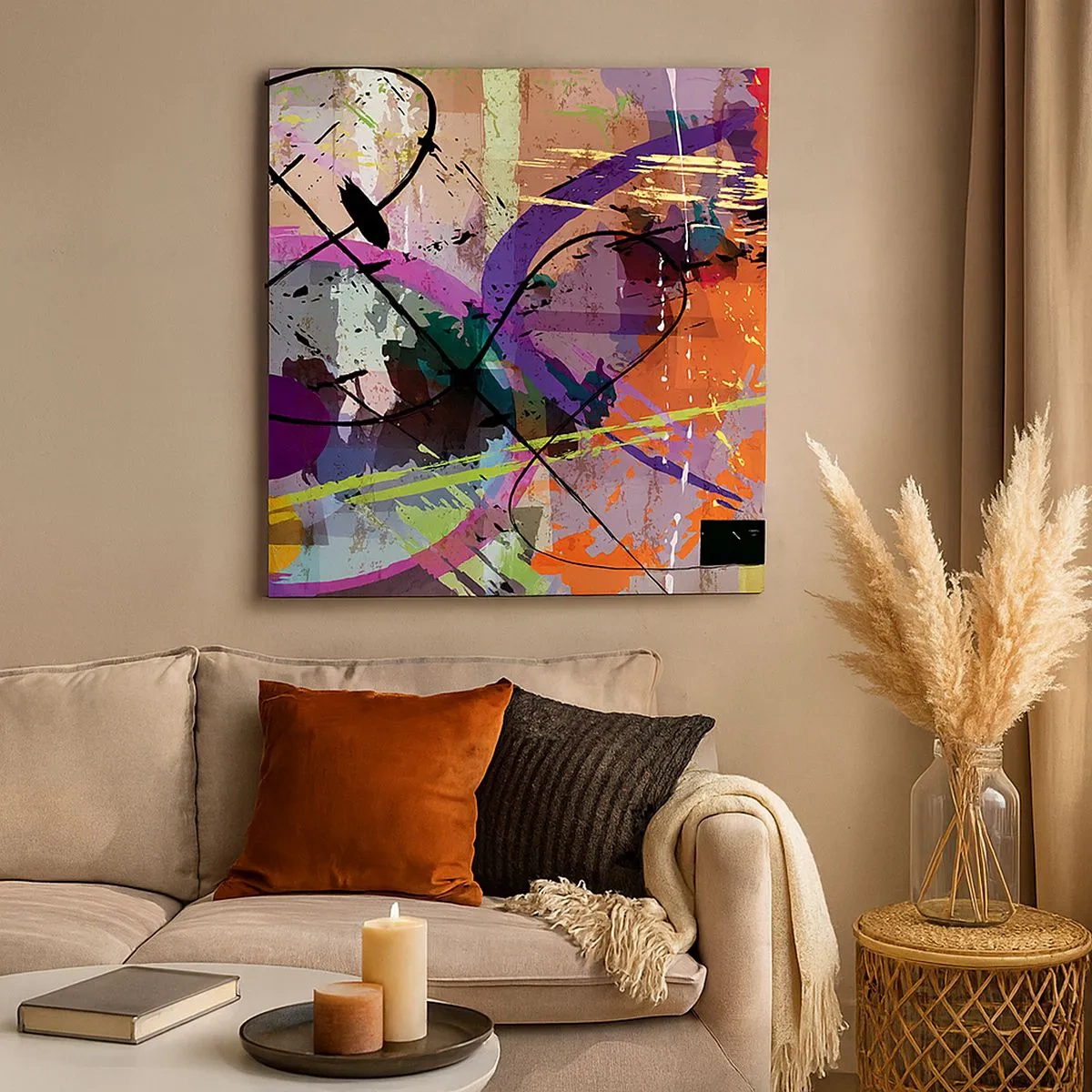 Bild auf Leinwand - Leinwandbild - Du kannst geradeaus oder umhergehen - 30x30 cm